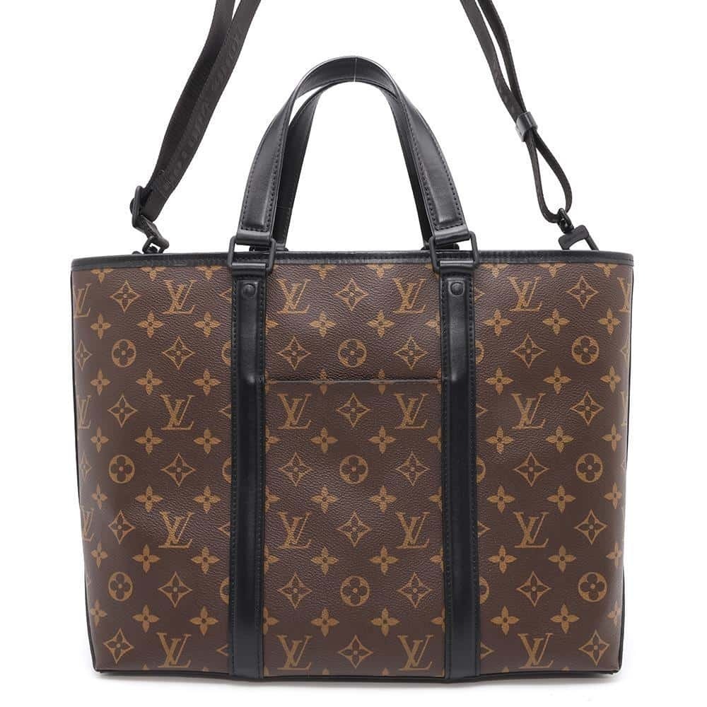 Louis Vuitton Monogram Macassar Brown Weekend Tote Shoulder Bag